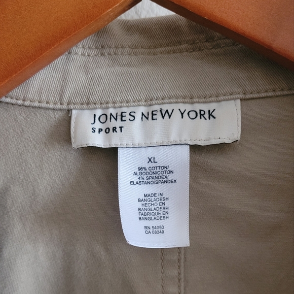 Jones New York sport khaki jacket Women's XL - Picture 2 of 6
